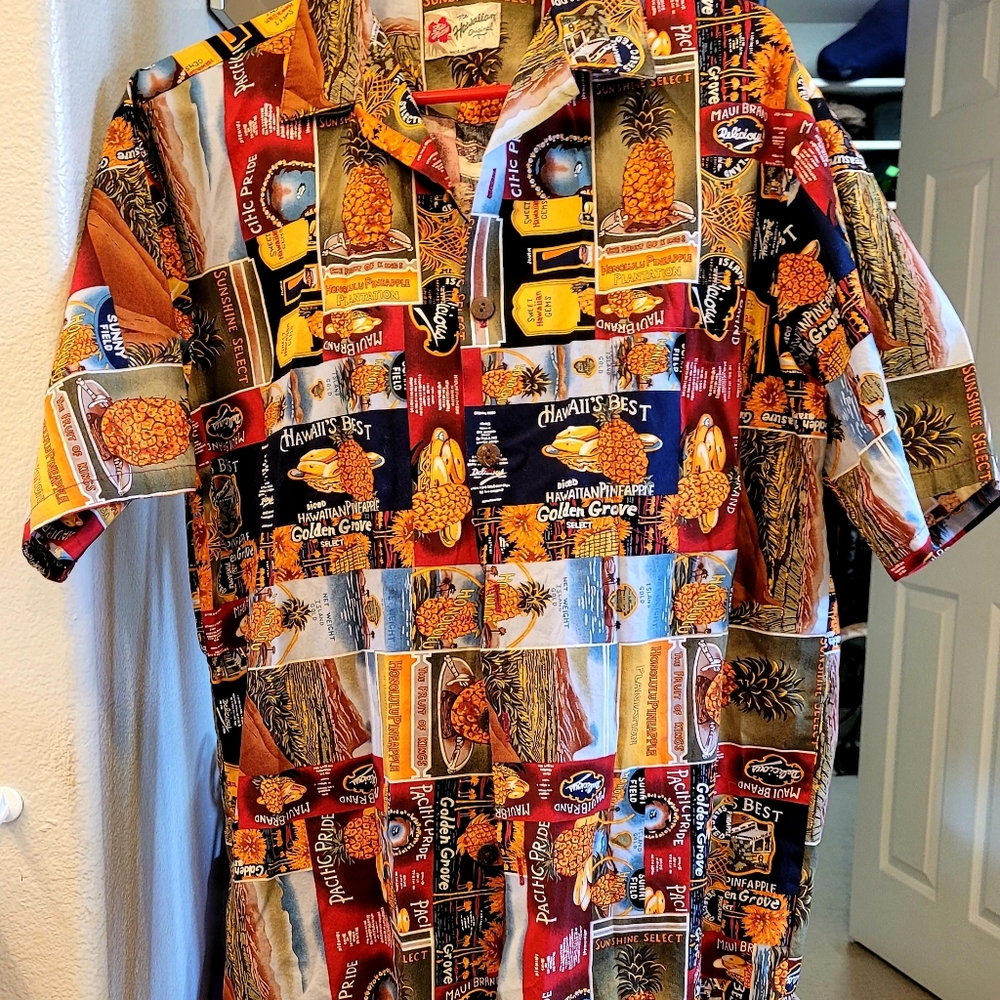 Vintage style Hawaiian men's shirt size large